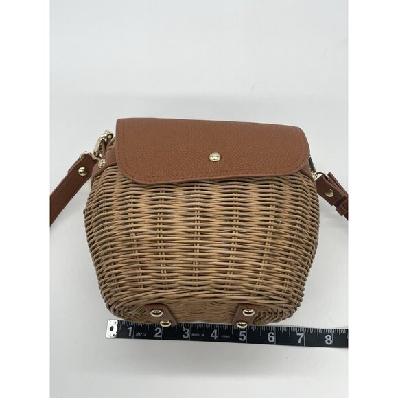 Tommy Bahama Small Wicker Rattan Crossbody Handbag Purse Boho Coastal Resort - Picture 6 of 6